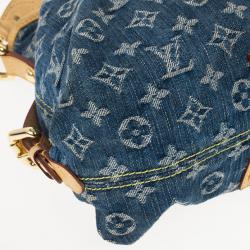 Pre Owned Louis Vuitton Denim Pleaty Tote