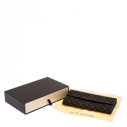 Pre Owned Louis Vuitton Brown Monogram Continental Flap Wallet