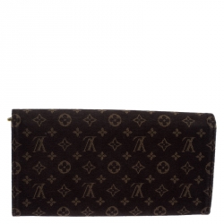 Pre Owned Louis Vuitton Brown Monogram Continental Flap Wallet