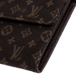 Pre Owned Louis Vuitton Brown Monogram Continental Flap Wallet