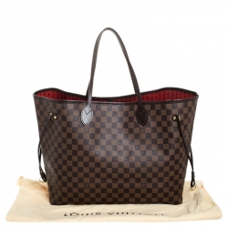 Louis Vuitton Damier Ebene Canvas Neverfull GM Bag