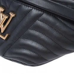 Pre Owned Louis Vuitton Black Leather New Wave Bumbag