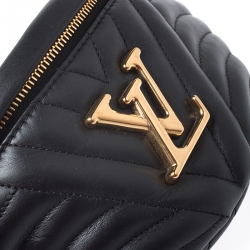 Pre Owned Louis Vuitton Black Leather New Wave Bumbag