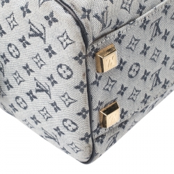 Pre Owned Louis Vuitton Navy Blue Monogram Mini Lin Josephine PM Bag