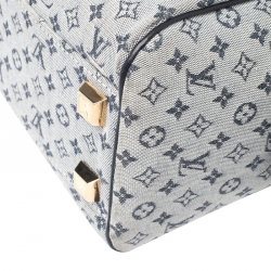 Pre Owned Louis Vuitton Navy Blue Monogram Mini Lin Josephine PM Bag