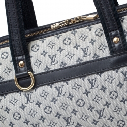 Pre Owned Louis Vuitton Navy Blue Monogram Mini Lin Josephine PM Bag