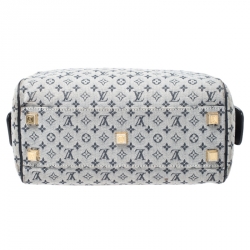 Pre Owned Louis Vuitton Navy Blue Monogram Mini Lin Josephine PM Bag