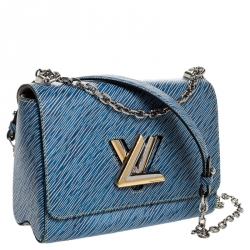 مملوكة مسبقًا Louis Vuitton Denim Epi Leather Twist MM Bag