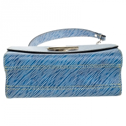 مملوكة مسبقًا Louis Vuitton Denim Epi Leather Twist MM Bag