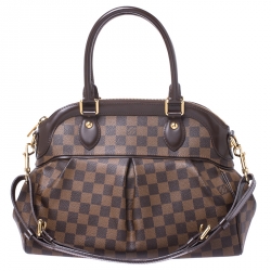 Pre Owned Louis Vuitton Damier Ebene Canvas Trevi PM Bag
