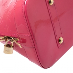 Pre Owned Louis Vuitton Rose Pop Monogram Vernis Alma GM Bag
