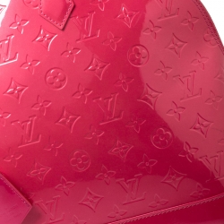 Pre Owned Louis Vuitton Rose Pop Monogram Vernis Alma GM Bag