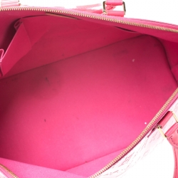 Pre Owned Louis Vuitton Rose Pop Monogram Vernis Alma GM Bag