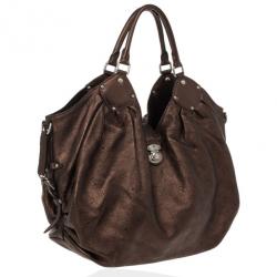 Pre Owned Louis Vuitton Bronze Mahina Leather XL Hobo