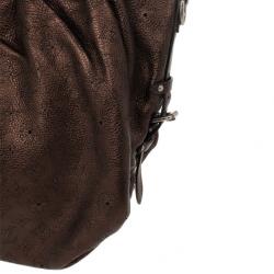 Pre Owned Louis Vuitton Bronze Mahina Leather XL Hobo