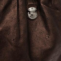 Pre Owned Louis Vuitton Bronze Mahina Leather XL Hobo