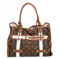 Louis Vuitton Limited Edition Tisse Rayures GM Tote Bag - Yoogi's Closet