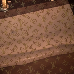 Pre Owned Louis Vuitton Sac Cabas Clear Translucent Monogram Ambre Gm Tote