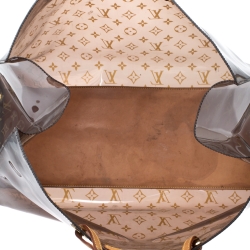 Pre Owned Louis Vuitton Sac Cabas Clear Translucent Monogram Ambre Gm Tote