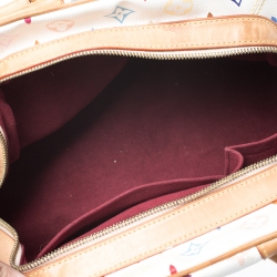 Pre Owned Louis Vuitton White Multicolore Monogram Canvas Claudia Bag