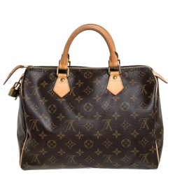 Pre Owned Louis Vuitton Monogram Canvas Speedy 30 Bag