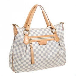 Pre Owned Louis Vuitton Damier Azur Canvas Evora MM Bag