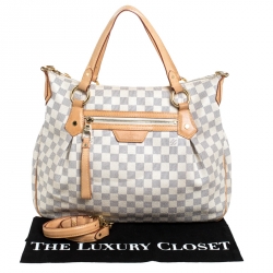 Pre Owned Louis Vuitton Damier Azur Canvas Evora MM Bag