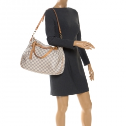 Pre Owned Louis Vuitton Damier Azur Canvas Evora MM Bag