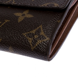 Louis Vuitton Monogram Canvas Sarah Continental Wallet 