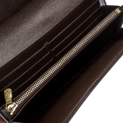 Louis Vuitton Damier Ebene Canvas Sarah Continental Wallet 
