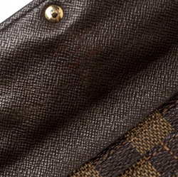 Louis Vuitton Damier Ebene Canvas Sarah Continental Wallet 