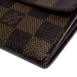 Louis Vuitton Damier Ebene Canvas Sarah Continental Wallet 
