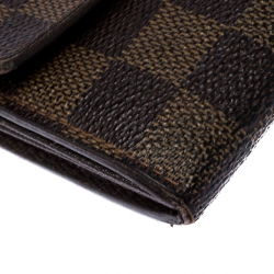 Louis Vuitton Damier Ebene Canvas Sarah Continental Wallet 