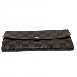 Louis Vuitton Damier Ebene Canvas Sarah Continental Wallet 