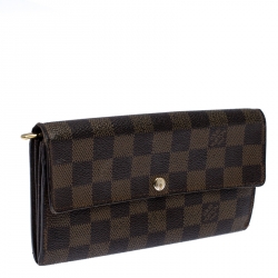 Louis Vuitton Damier Ebene Canvas Sarah Continental Wallet 
