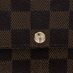 Louis Vuitton Damier Ebene Canvas Sarah Continental Wallet 