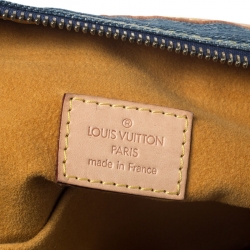 Pre Owned Louis Vuitton Blue Monogram Denim Neo Cabby MM Bag
