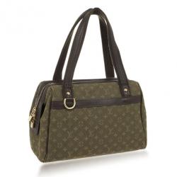 Pre Owned Louis Vuitton Green Monogram Mini Lin Josephine PM Bag