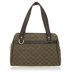 Pre Owned Louis Vuitton Green Monogram Mini Lin Josephine PM Bag