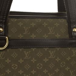 Pre Owned Louis Vuitton Green Monogram Mini Lin Josephine PM Bag