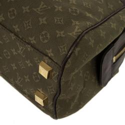 Pre Owned Louis Vuitton Green Monogram Mini Lin Josephine PM Bag