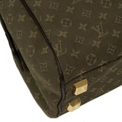 Pre Owned Louis Vuitton Green Monogram Mini Lin Josephine PM Bag