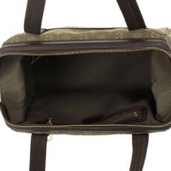 Pre Owned Louis Vuitton Green Monogram Mini Lin Josephine PM Bag