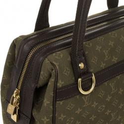 Pre Owned Louis Vuitton Green Monogram Mini Lin Josephine PM Bag