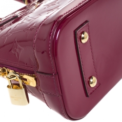 Pre Owned Louis Vuitton Griotte Monogram Vernis Alma BB Bag