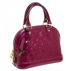 Pre Owned Louis Vuitton Griotte Monogram Vernis Alma BB Bag