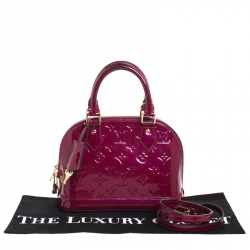 Pre Owned Louis Vuitton Griotte Monogram Vernis Alma BB Bag