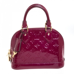 Pre Owned Louis Vuitton Griotte Monogram Vernis Alma BB Bag