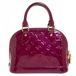 Pre Owned Louis Vuitton Griotte Monogram Vernis Alma BB Bag