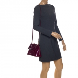 Pre Owned Louis Vuitton Griotte Monogram Vernis Alma BB Bag